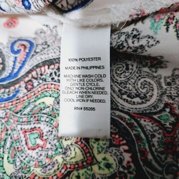 Express Womens Button Down Tank Top Multi-Color Size XS 100% Polyester - Picture 7 of 12